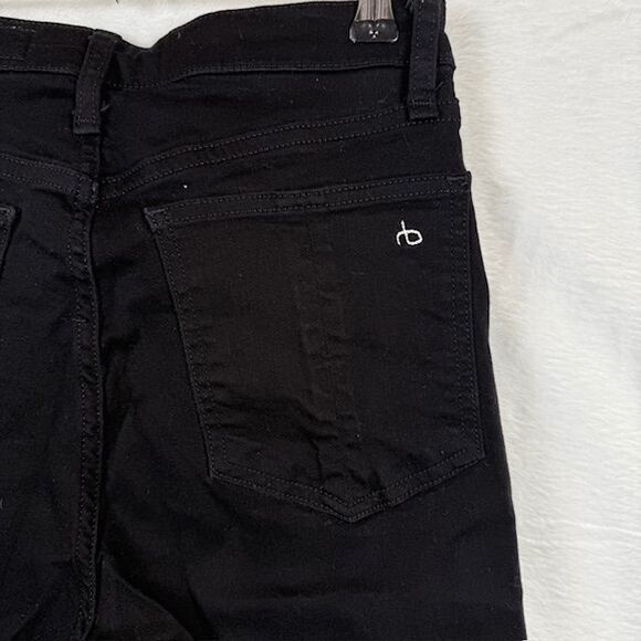 Rag & Bone Nina High Rise Ankle Skinny Black Jeans Hampton Wash Size 27 - Picture 6 of 15